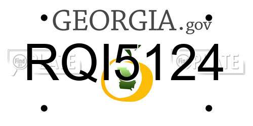 RQI5124 Georgia License Plate
