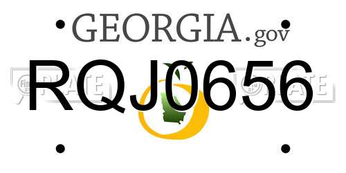 RQJ0656 Georgia License Plate