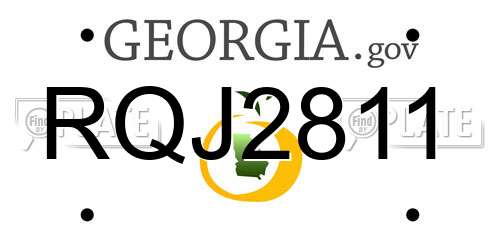 RQJ2811 Georgia License Plate