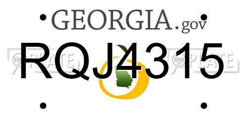 RQJ4315 Georgia License Plate