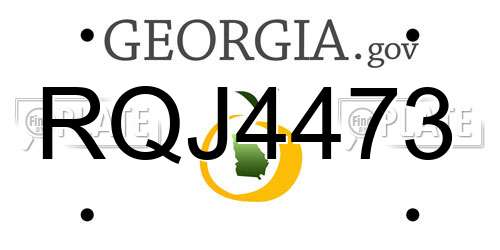 RQJ4473 Georgia License Plate
