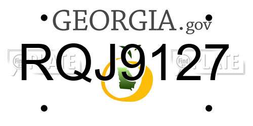 RQJ9127 Georgia License Plate