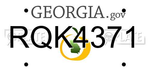 RQK4371 Georgia License Plate