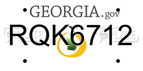 RQK6712 Georgia License Plate