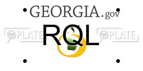 RQL Georgia License Plate