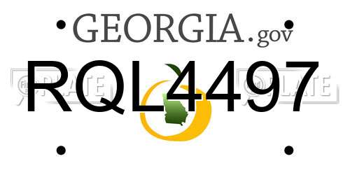 RQL4497 Georgia License Plate