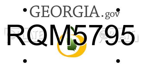 RQM5795 Georgia License Plate