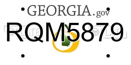 RQM5879 Georgia License Plate
