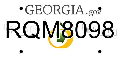 RQM8098 Georgia License Plate