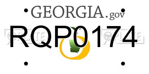 RQP0174 Georgia License Plate