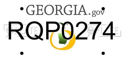 RQP0274 Georgia License Plate