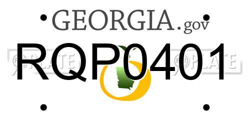 RQP0401 Georgia License Plate