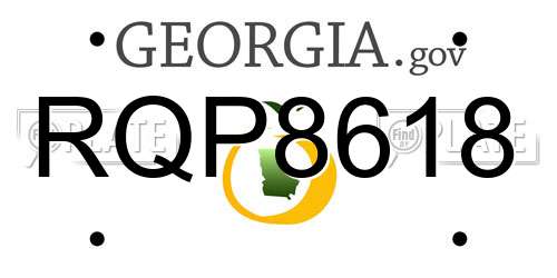 RQP8618 Georgia License Plate
