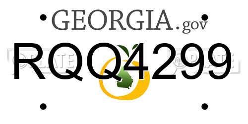 RQQ4299 Georgia License Plate