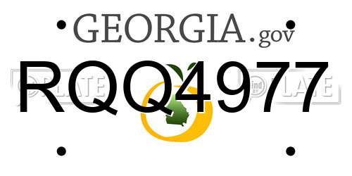 RQQ4977 Georgia License Plate