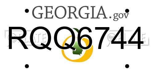 RQQ6744 Georgia License Plate
