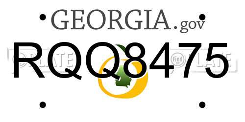 RQQ8475 Georgia License Plate