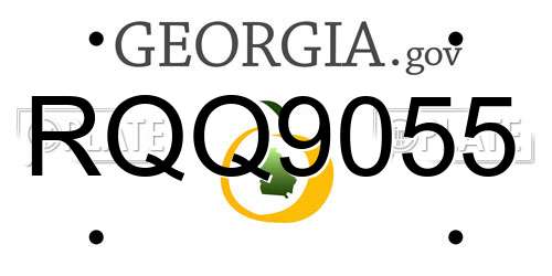RQQ9055 Georgia License Plate