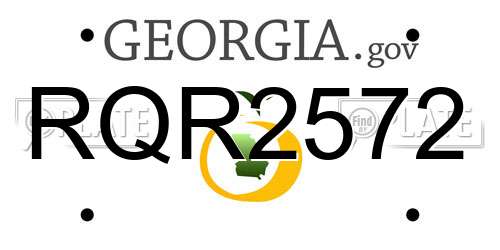 RQR2572 Georgia License Plate