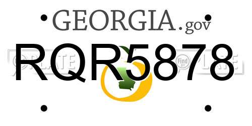 RQR5878 Georgia License Plate