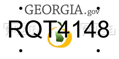 RQT4148 Georgia License Plate
