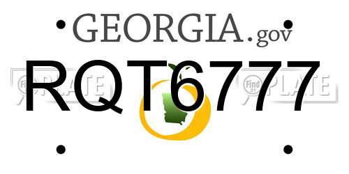 RQT6777 Georgia License Plate