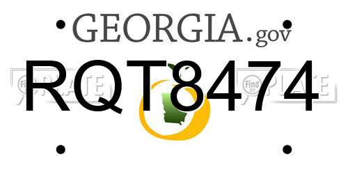 RQT8474 Georgia License Plate