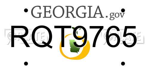 RQT9765 Georgia License Plate