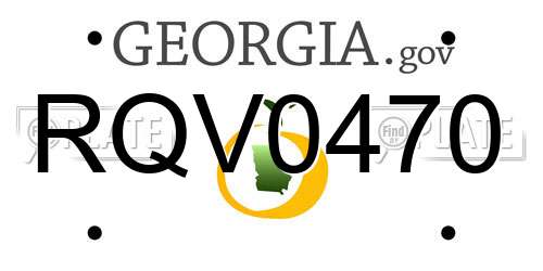 RQV0470 Georgia License Plate