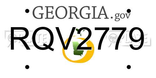 RQV2779 Georgia License Plate