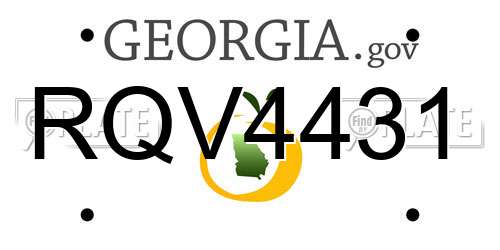 RQV4431 Georgia License Plate