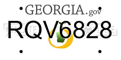RQV6828 Georgia License Plate