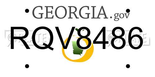 RQV8486 Georgia License Plate