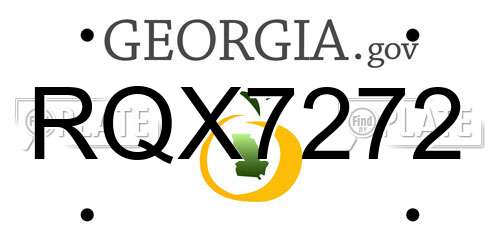 RQX7272 Georgia License Plate