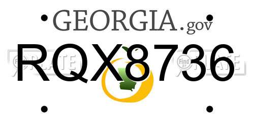 RQX8736 Georgia License Plate