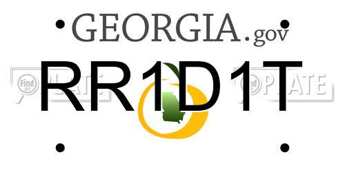RR1D1T Georgia License Plate