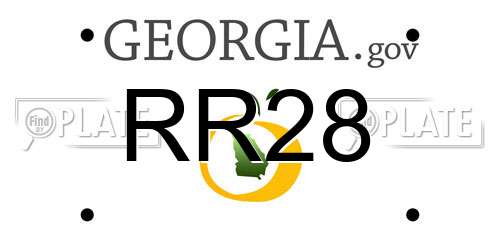 RR28 Georgia License Plate