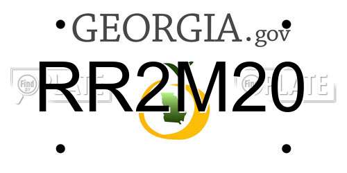 RR2M20 Georgia License Plate