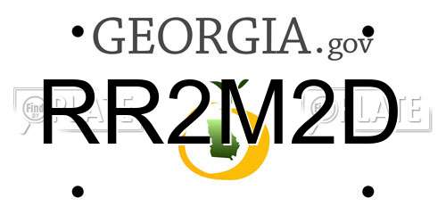 RR2M2D Georgia License Plate