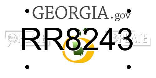 RR8243 Georgia License Plate