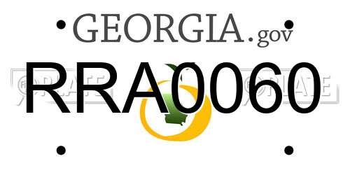 RRA0060 Georgia License Plate