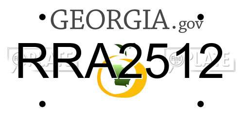 RRA2512 Georgia License Plate