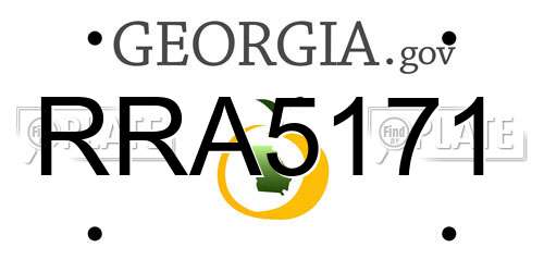 RRA5171 Georgia License Plate