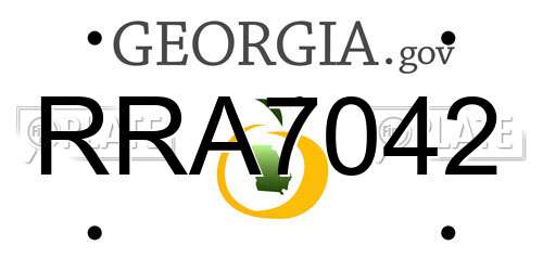 RRA7042 Georgia License Plate