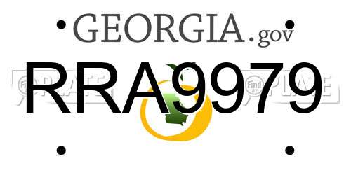 RRA9979 Georgia License Plate