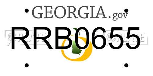RRB0655 Georgia License Plate