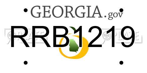 RRB1219 Georgia License Plate