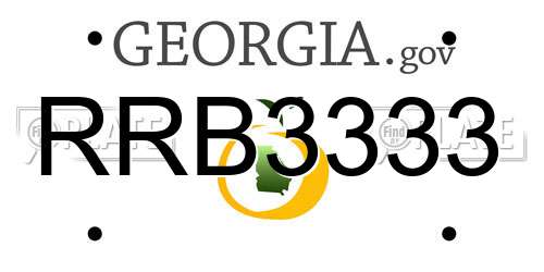 RRB3333 Georgia License Plate