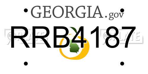 RRB4187 Georgia License Plate