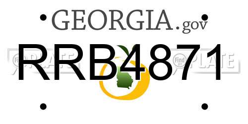 RRB4871 Georgia License Plate